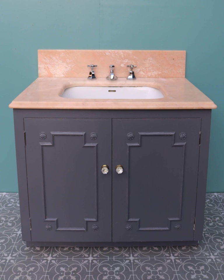 Reclaimed Midcentury Marble Sink with For Sale at 1stDibs