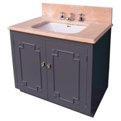 Reclaimed Midcentury Marble Sink with Cabinet