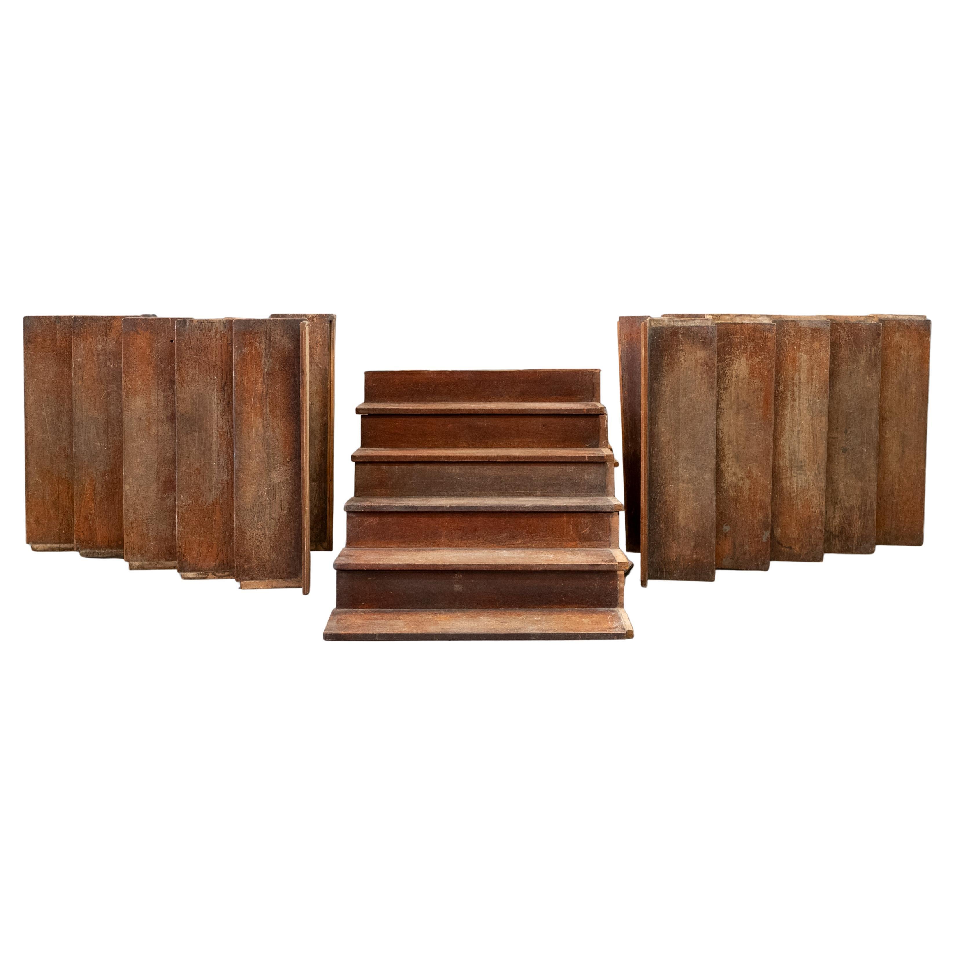 Reclaimed Mid-Century Staircase  17 Teak Steps in vendita