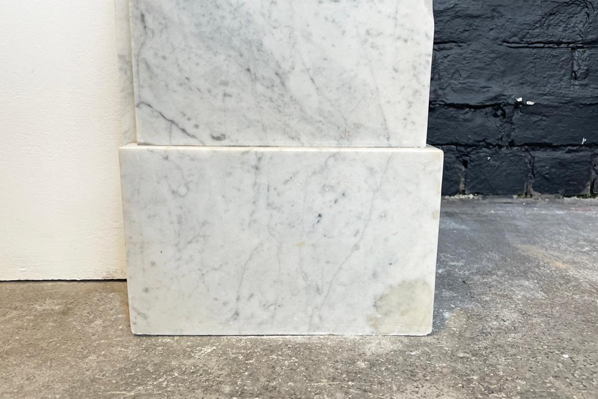Reclaimed Mid-Victorian Arched Carrara Marble Fireplace Surround 6