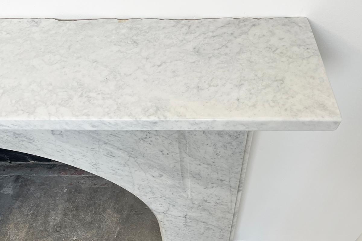 Reclaimed Mid-Victorian Arched Carrara Marble Fireplace Surround 3