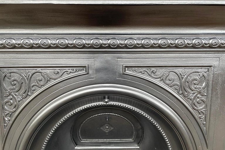 Reclaimed Mid Victorian Cast Iron Arched Combination Fireplace at 1stDibs