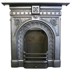 Reclaimed Mid Victorian Cast Iron Bedroom Fireplace