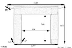 Reclaimed Mid Victorian Grey Bardiglio Marble Fireplace Surround