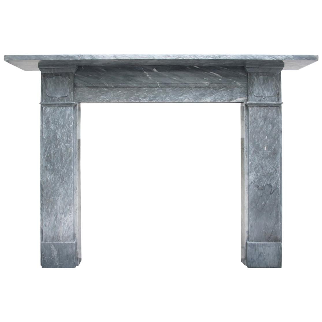 Reclaimed Mid Victorian Grey Bardiglio Marble Fireplace Surround