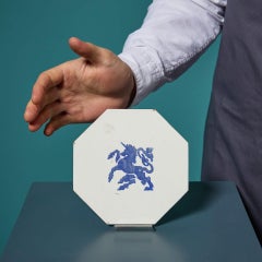 Reclaimed Minton Hollins & Co. Victoria and Albert Museum Unicorn Tile