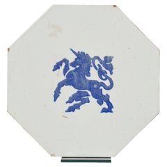Reclaimed Minton Hollins & Co. Victoria and Albert Museum Unicorn Tile