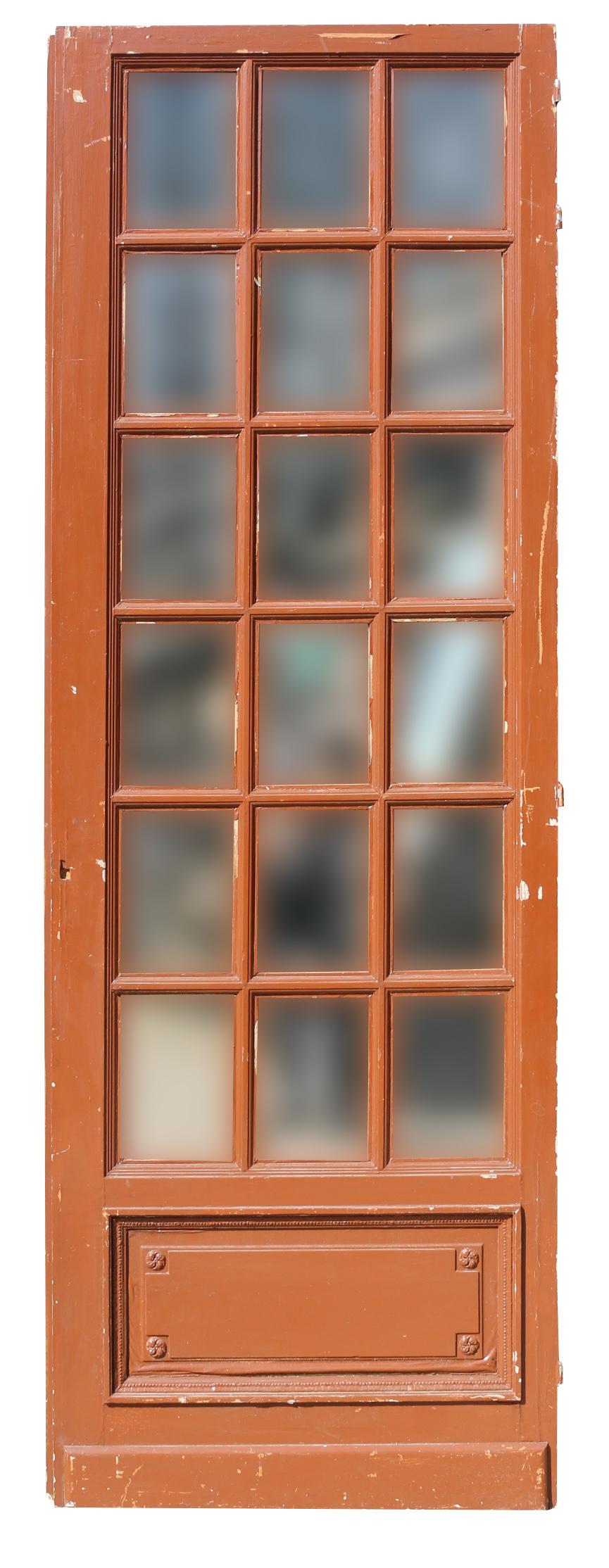 A French mirror glazed feature door.