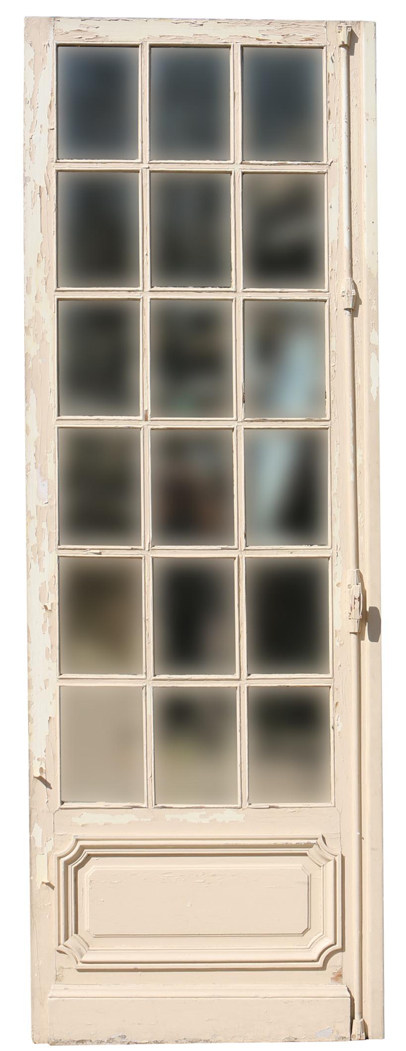 Reclaimed Mirror Glazed Door In Good Condition For Sale In Wormelow, Herefordshire