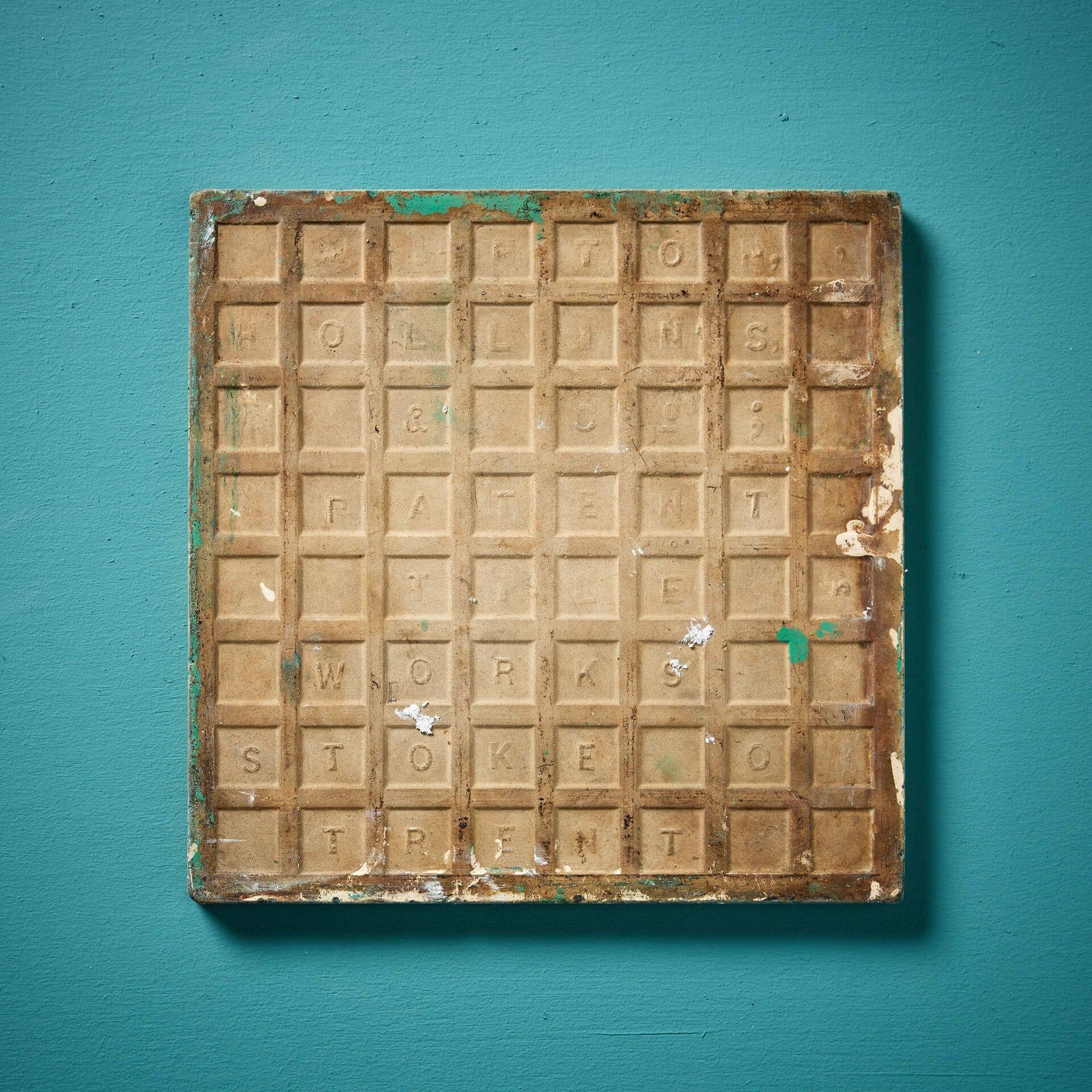 English Reclaimed Mythological Tile by Minton Hollins For Sale
