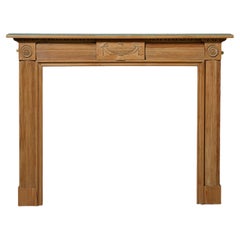 Reclaimed Neoclassical Style English Pine Fire Surround