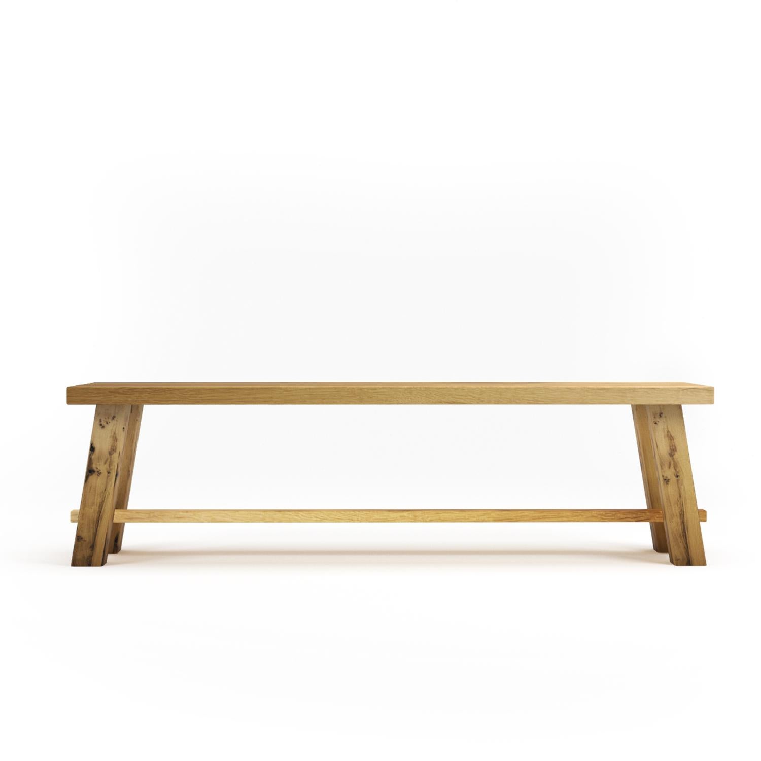 Country Reclaimed Oak Bench For Sale