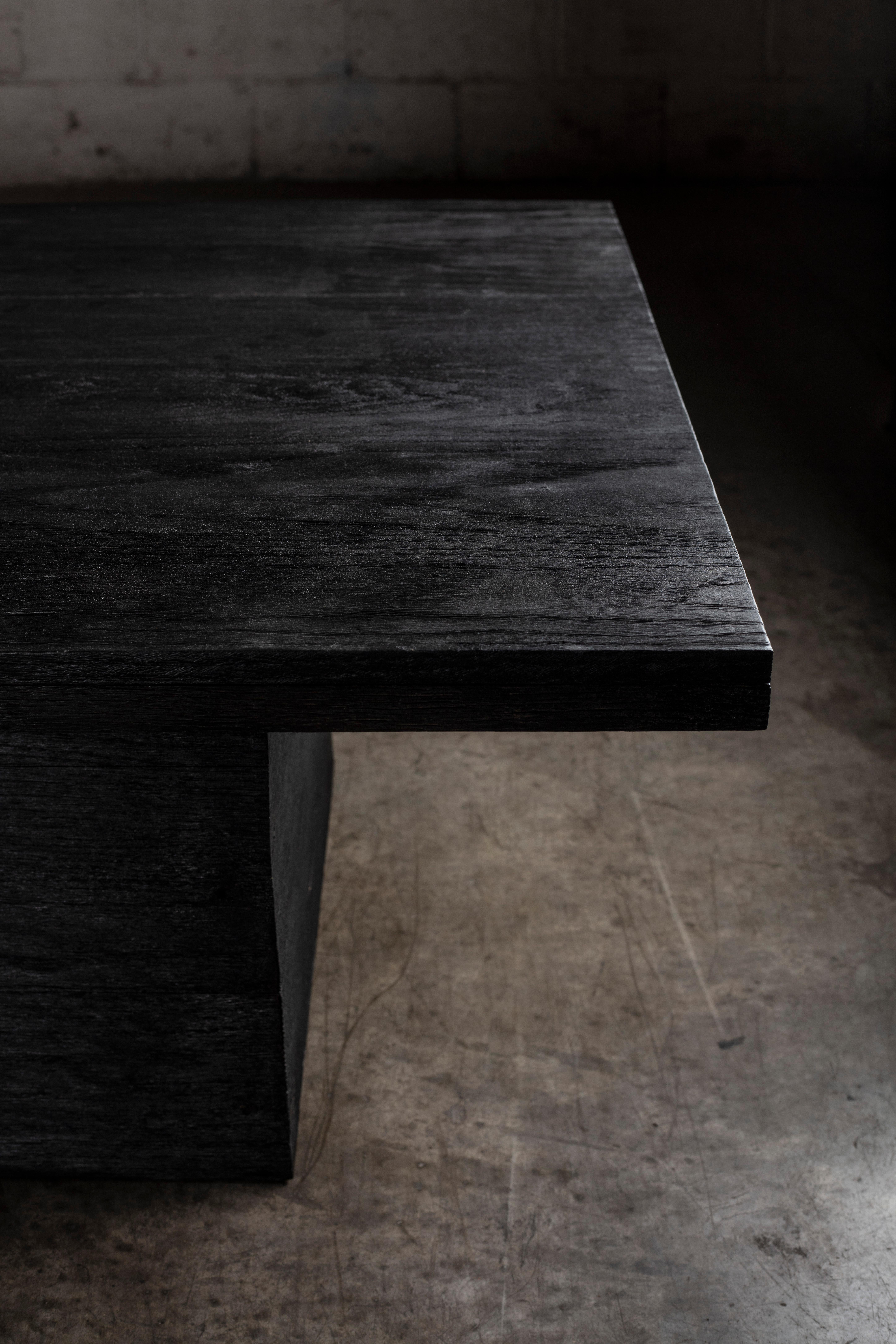 Tavolo da caffè rettangolare in Oak Oak nero rigenerato In condizioni Nuovo in vendita a Los Angeles, CA