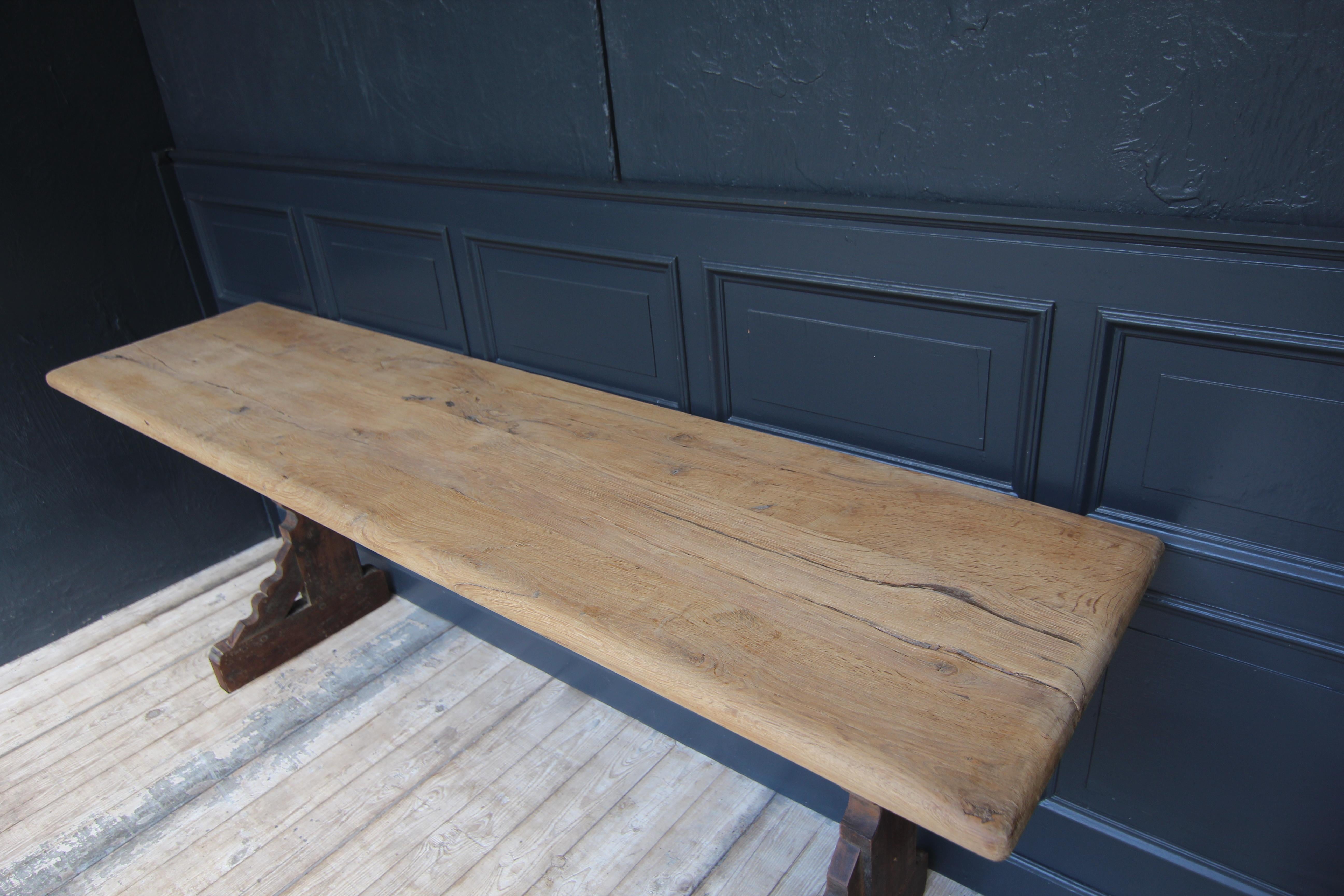 Reclaimed Oak Console Table 5