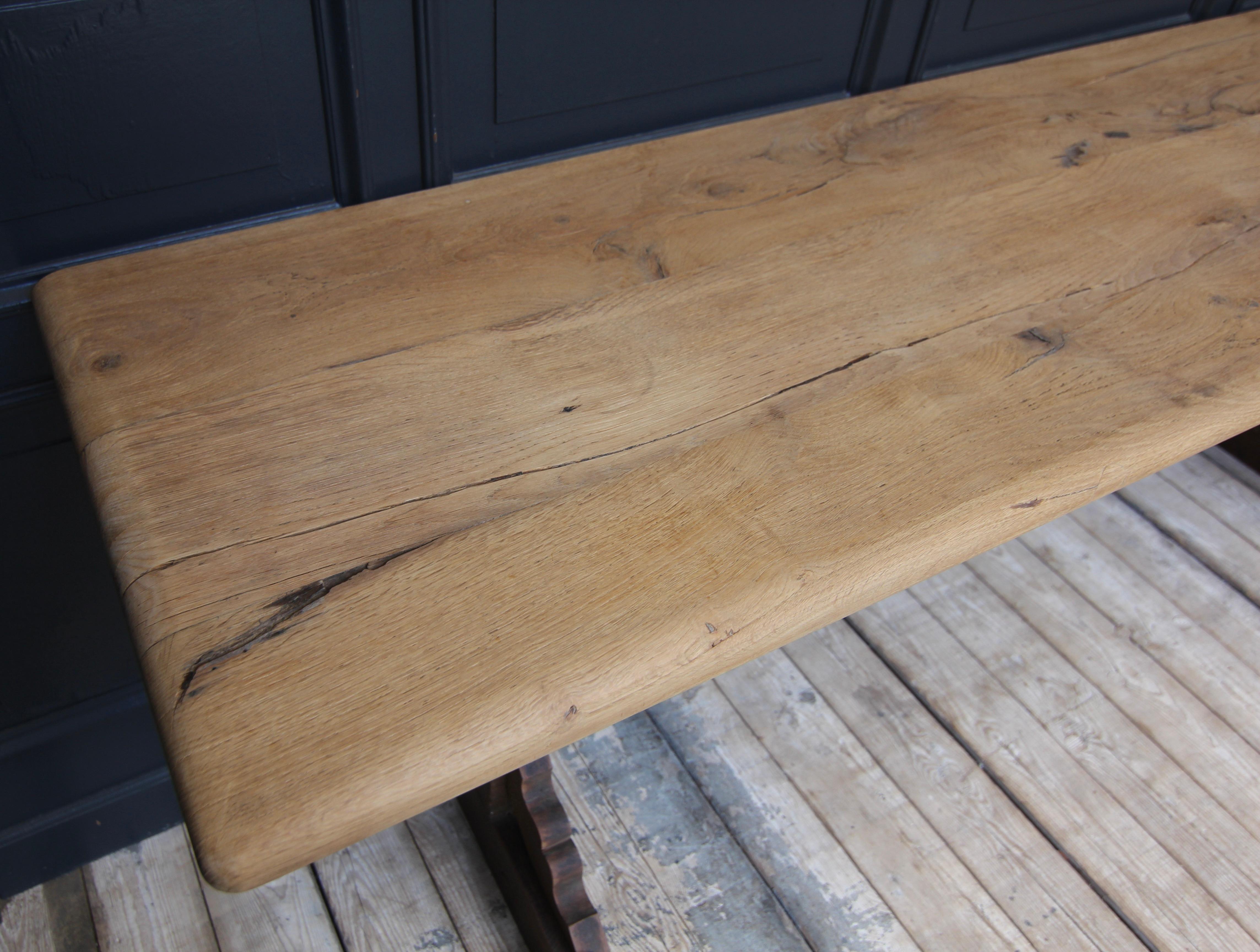 Reclaimed Oak Console Table 8