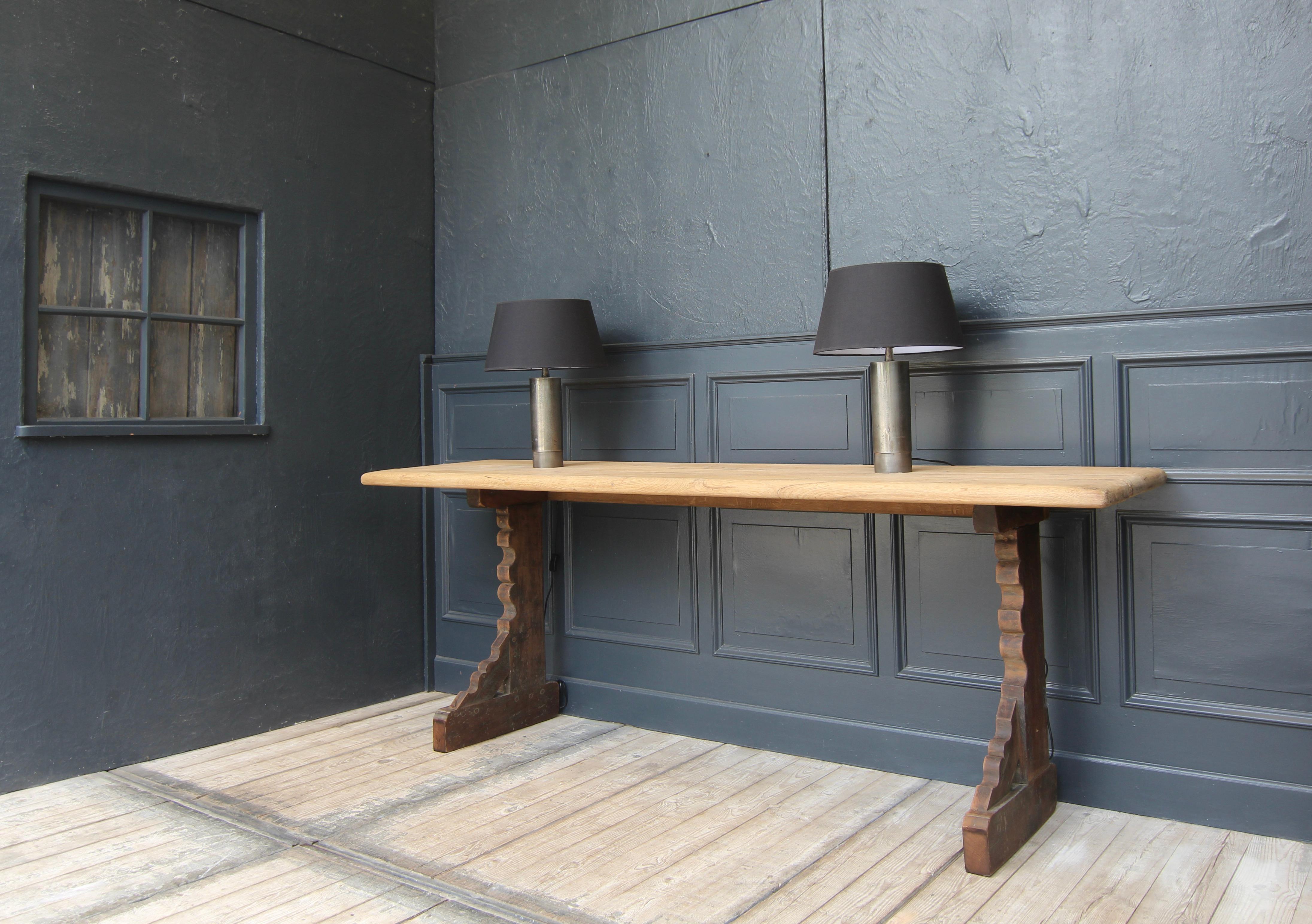 Reclaimed Oak Console Table In Good Condition In Dusseldorf, DE
