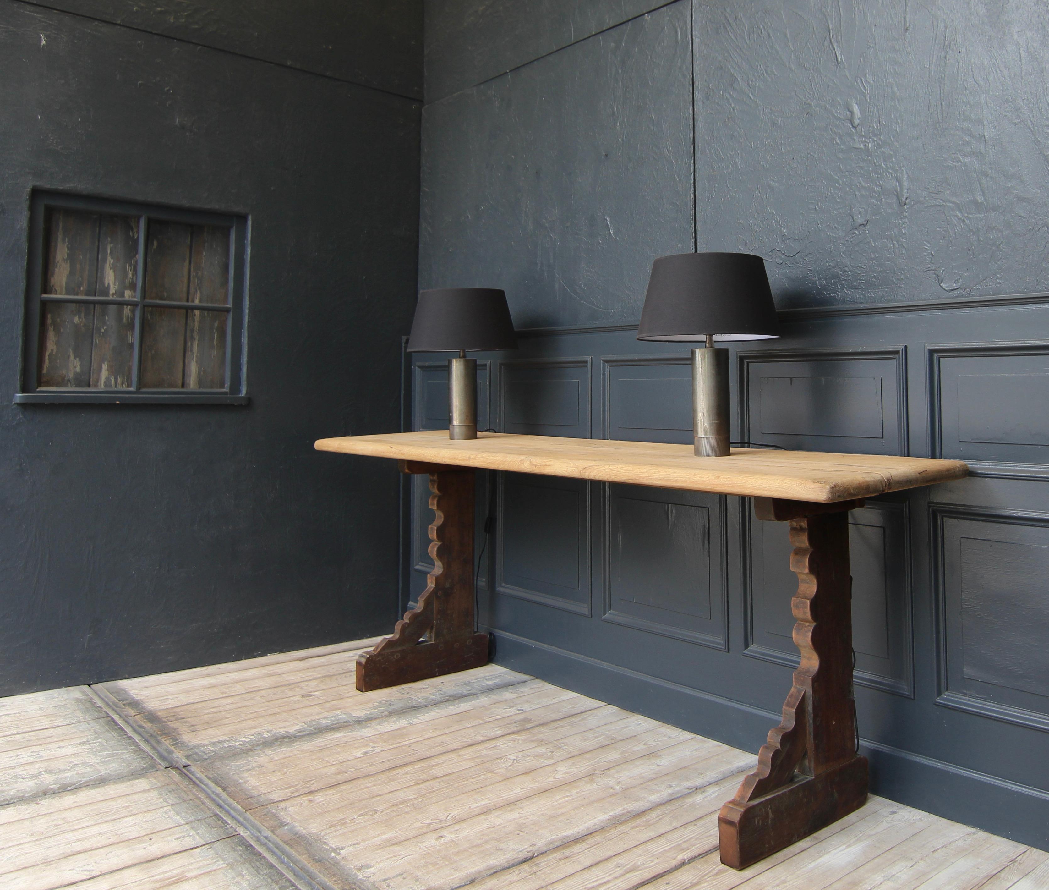 Contemporary Reclaimed Oak Console Table