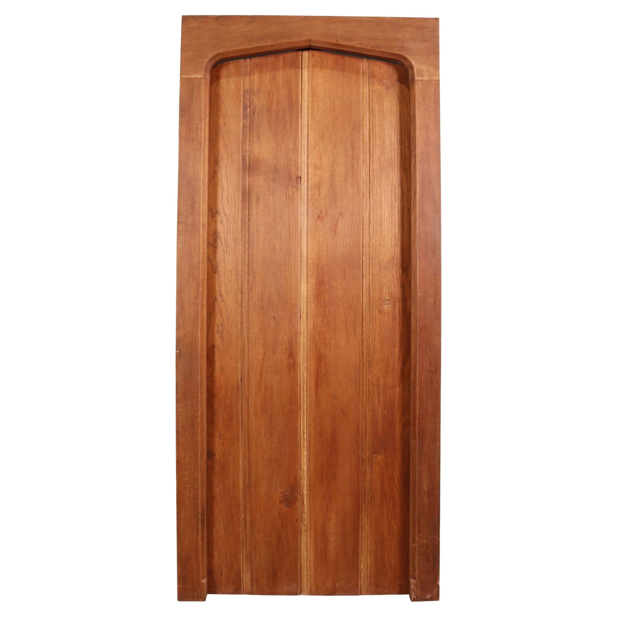 Reclaimed Oak Cottage Door with Frame For Sale