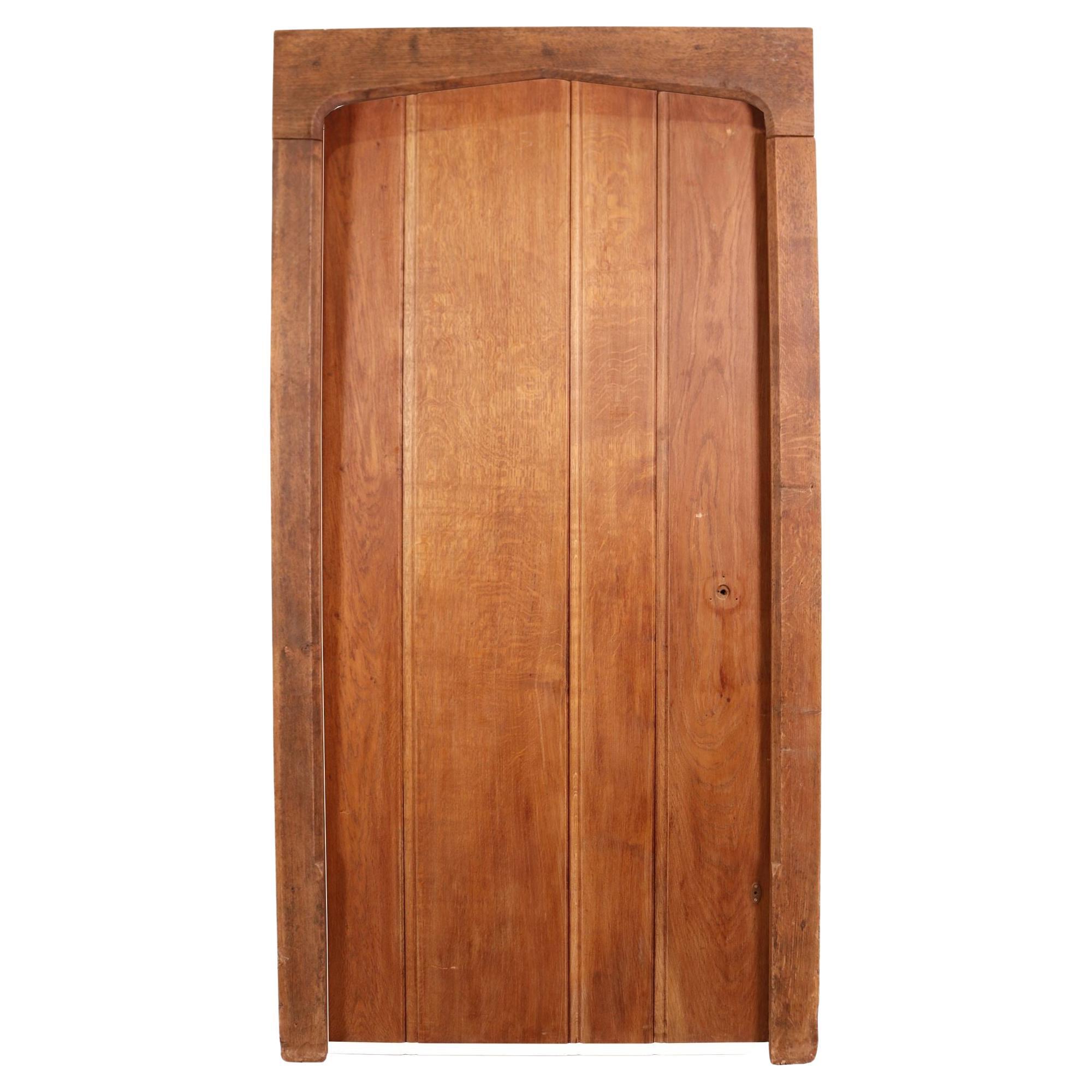 Reclaimed Oak Door with Frame For Sale