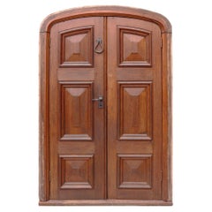 Vintage Reclaimed Oak Double Front Doors and Frame