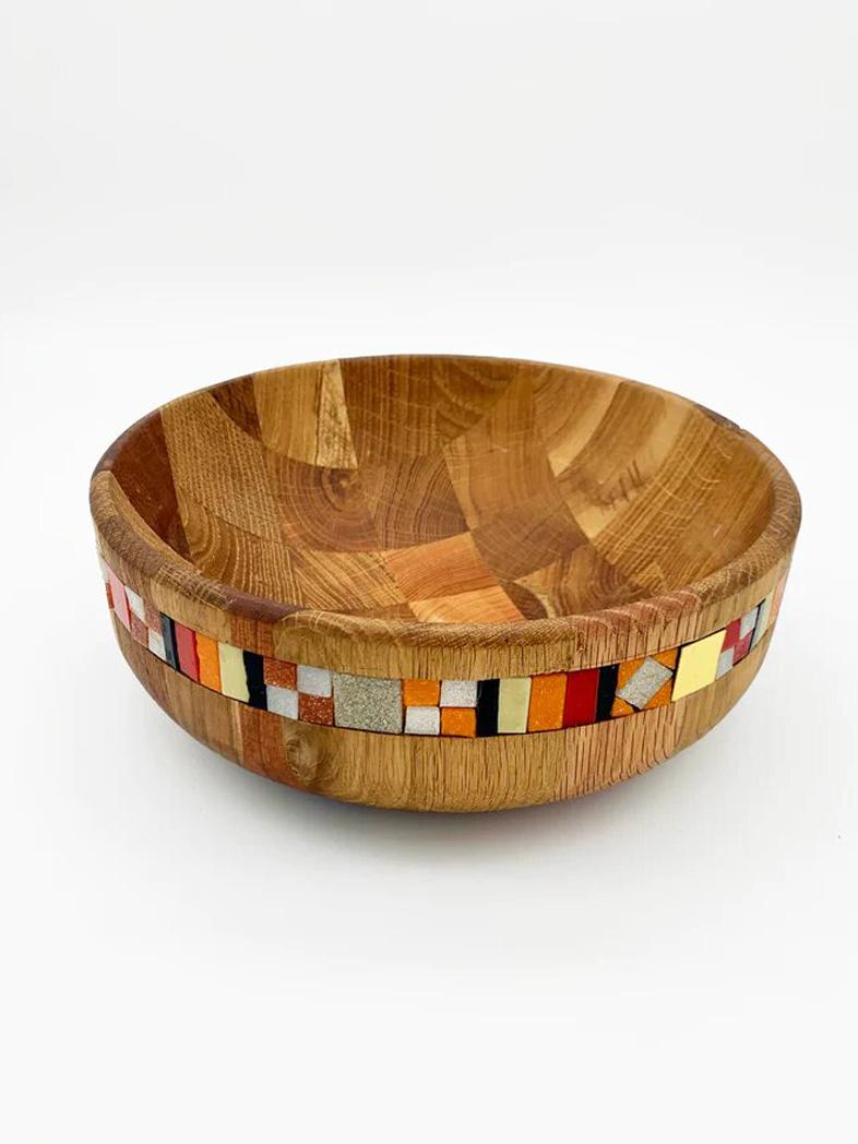 Nana's is an incredible work of art! Flowing lines of wood and the glimmer of exotic Italian mosaics create a stunningly unique piece that will bring an unparalleled level of beauty to your home. A true masterpiece!
All Tektōn pieces are made of