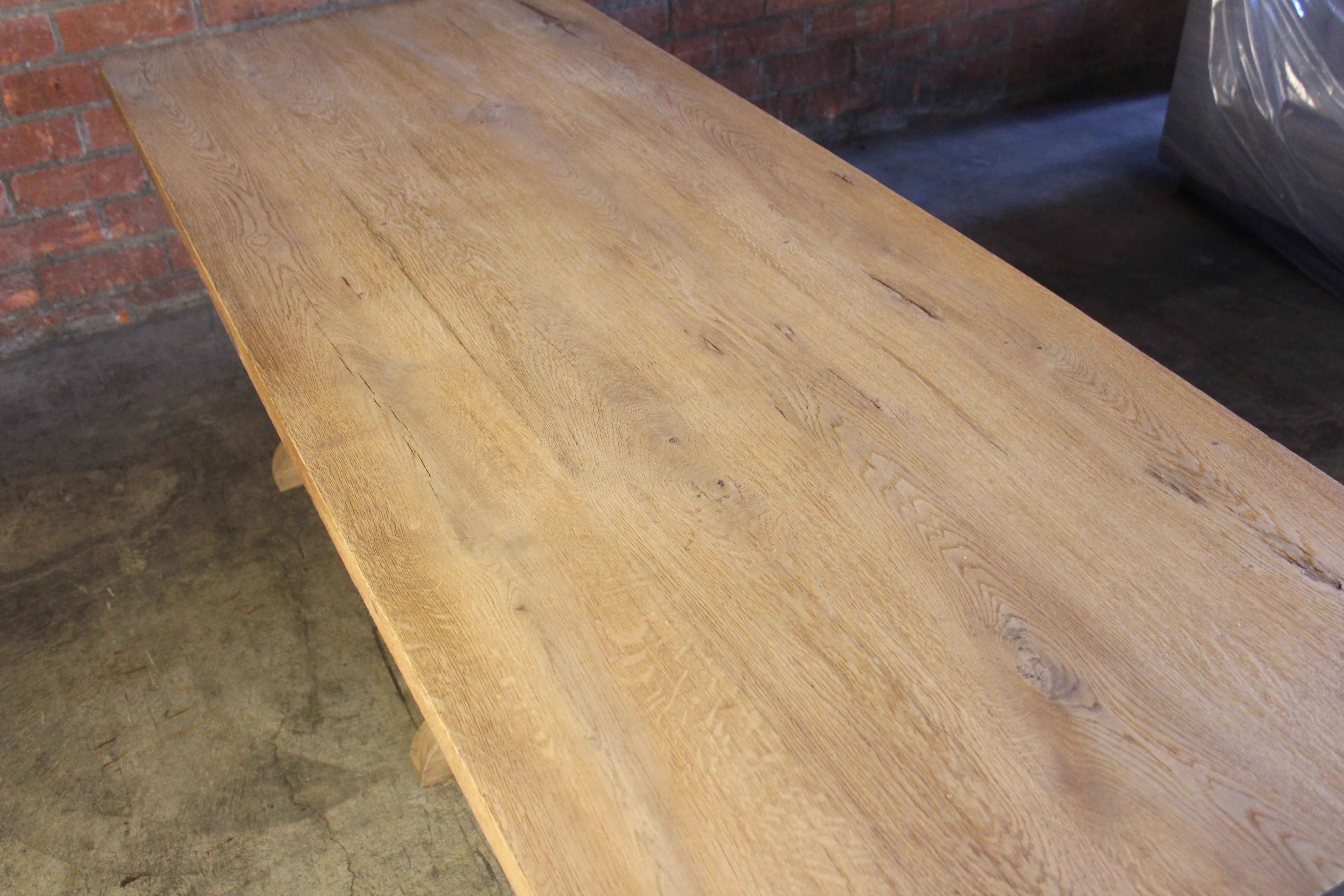 Reclaimed Oak French Console or Dining Table, 1960s 6