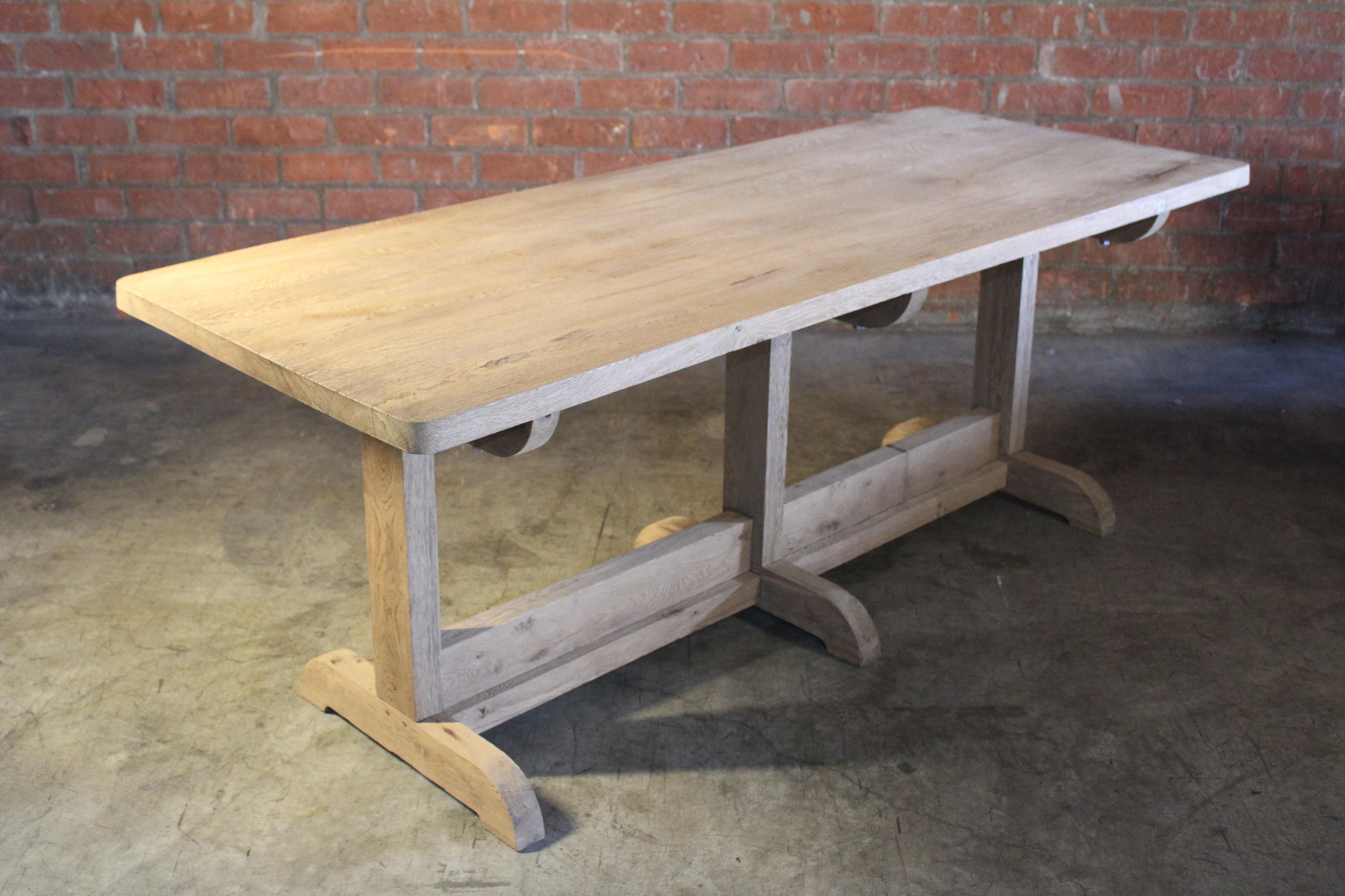 Reclaimed Oak French Console or Dining Table, 1960s 7