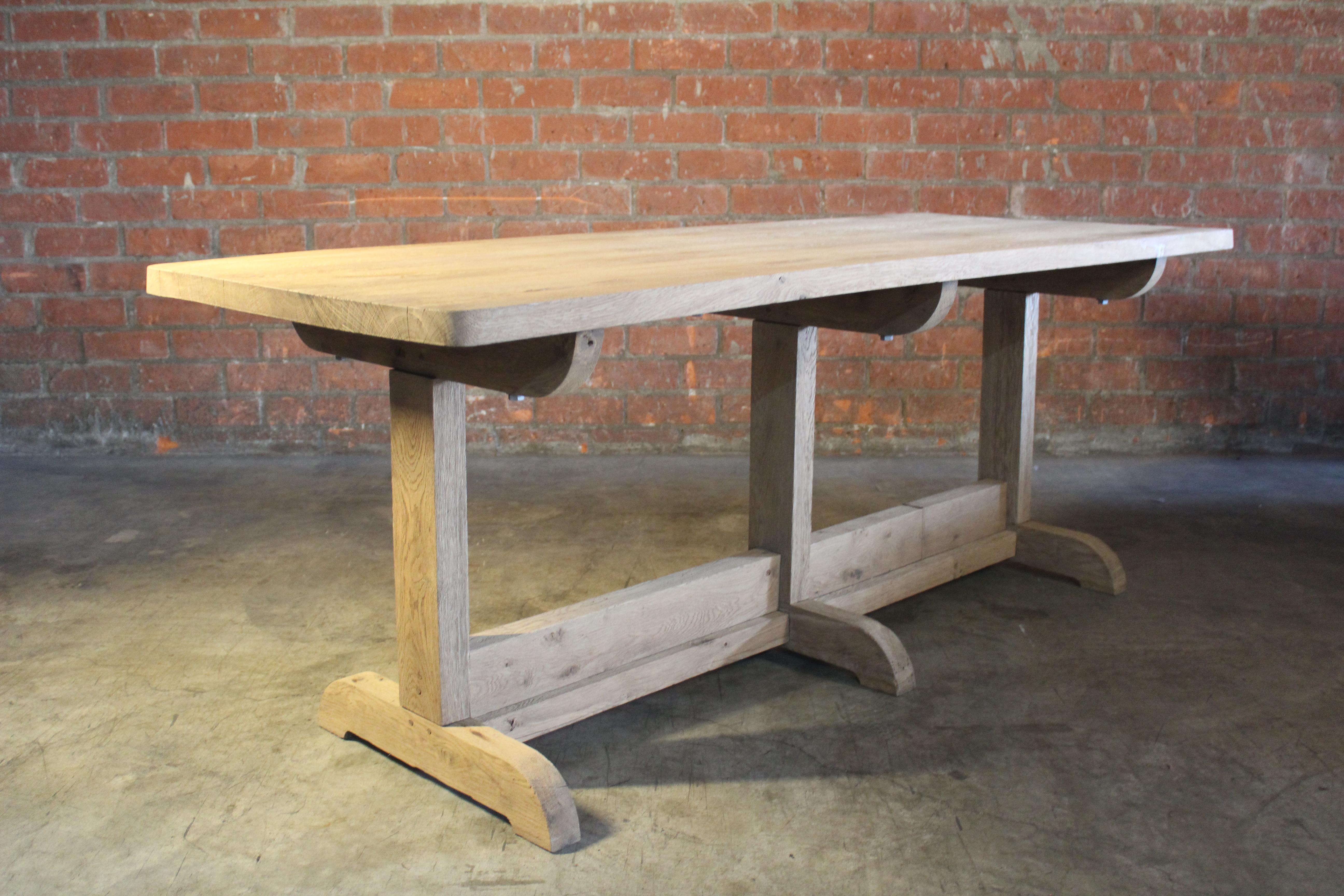 Reclaimed Oak French Console or Dining Table, 1960s 8