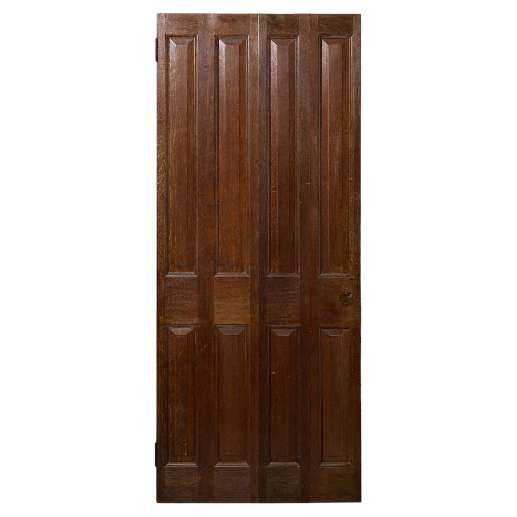 Porte à panneaux en chêne de récupération