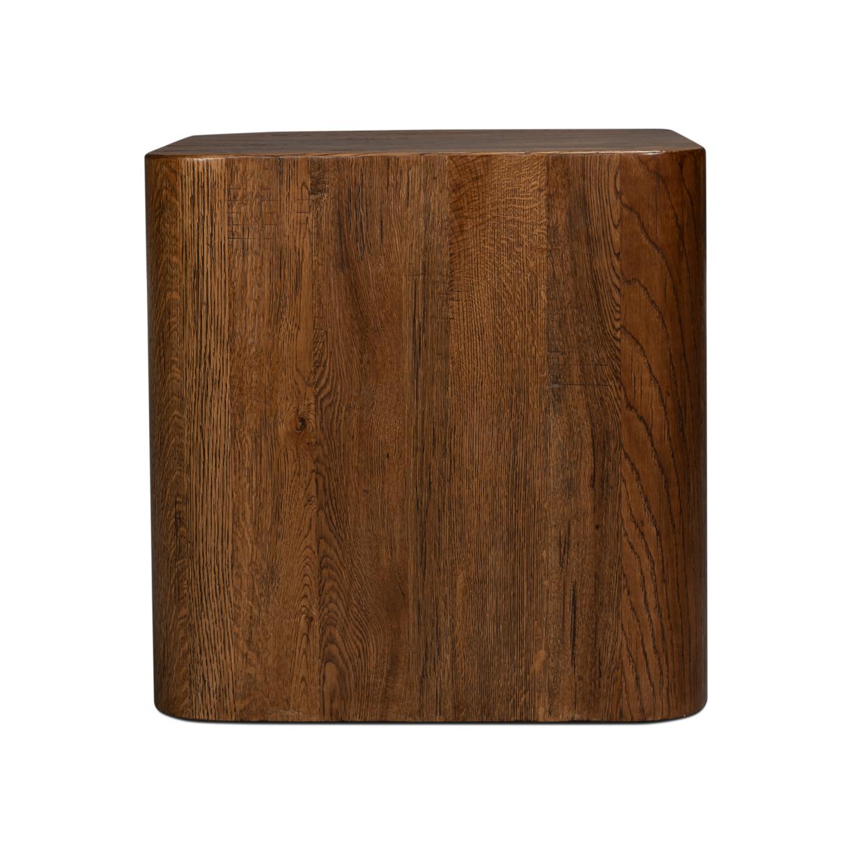 Mesa cúbica de madera de roble recuperada en venta 3