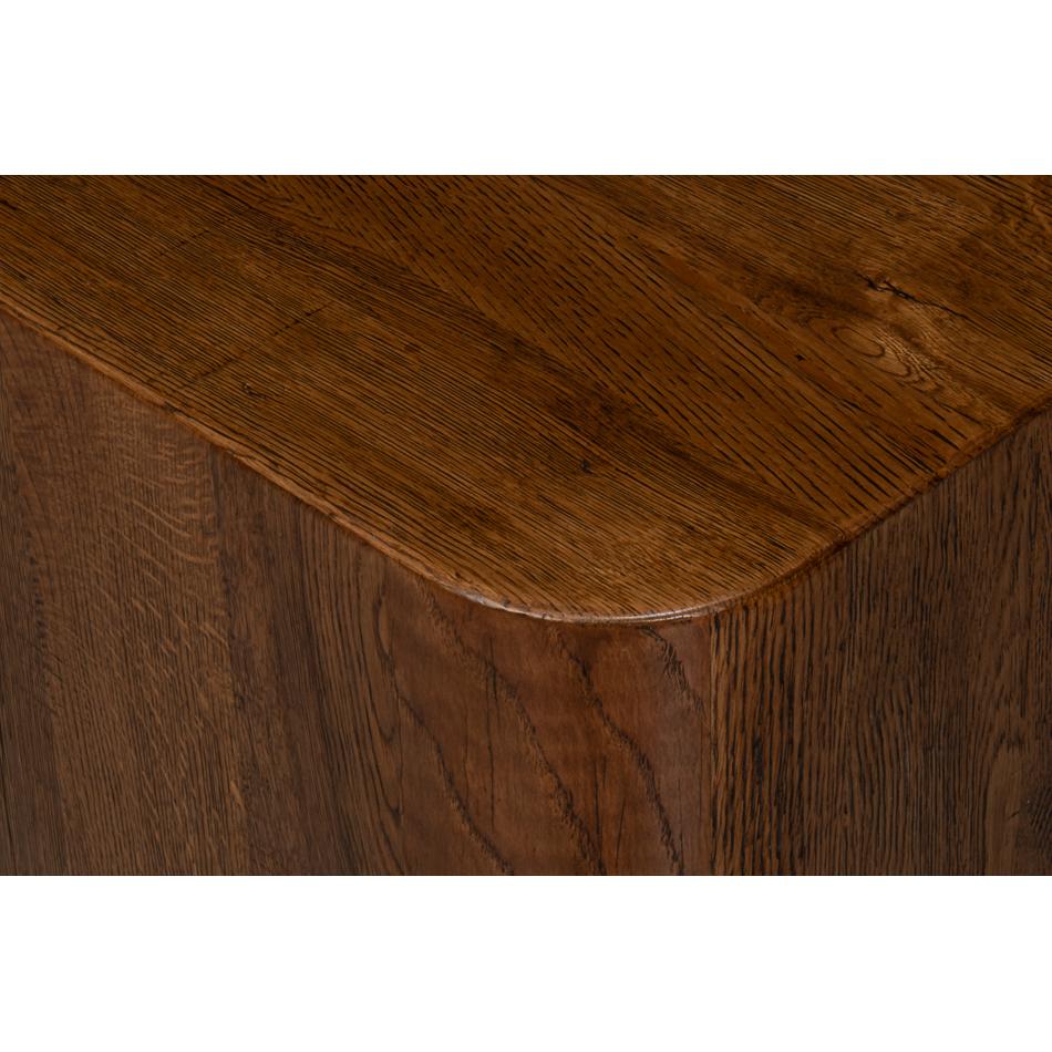 Mesa cúbica de madera de roble recuperada en venta 1