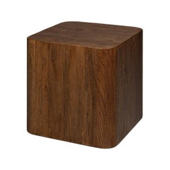 Reclaimed Oak Wooden Cube Table