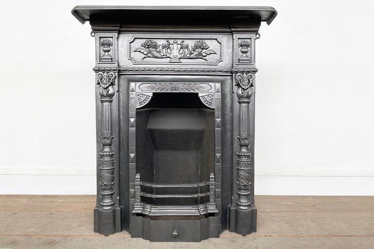 Reclaimed Ornate Victorian Cast Iron Combination Fireplace at 1stDibs
