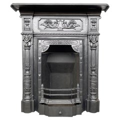 Reclaimed Ornate Victorian Cast Iron Combination Fireplace