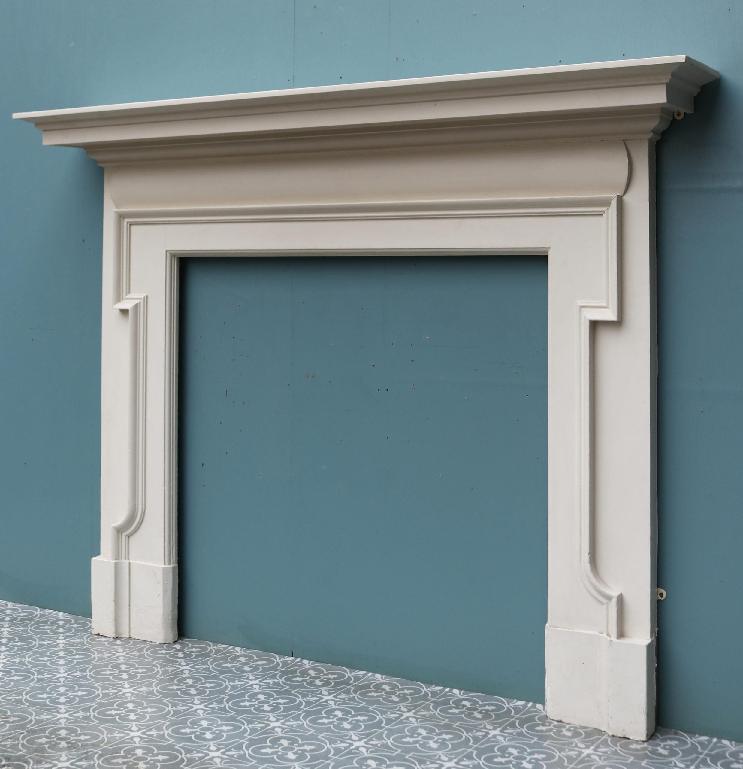 English Reclaimed Painted Antique Fire Mantel For Sale
