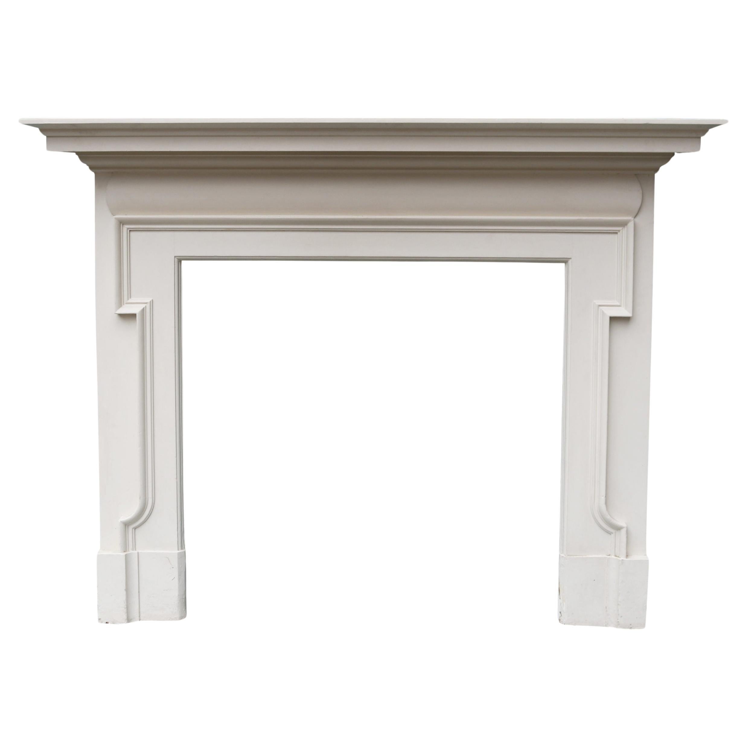 Reclaimed Painted Antique Fire Mantel For Sale