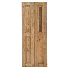 Used Reclaimed Pair 19th Century 2 Panel English Pine Cupboard Doors