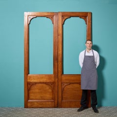 Reclaimed Pair of Edwardian Oak Doors For Glazing