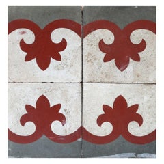 Piastrelle per pavimenti o pareti in cemento encausto con motivi di recupero 1,12 m2 (12 ft2)