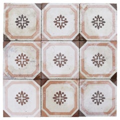 Vintage Reclaimed Patterned Encaustic Cement Floor Tiles