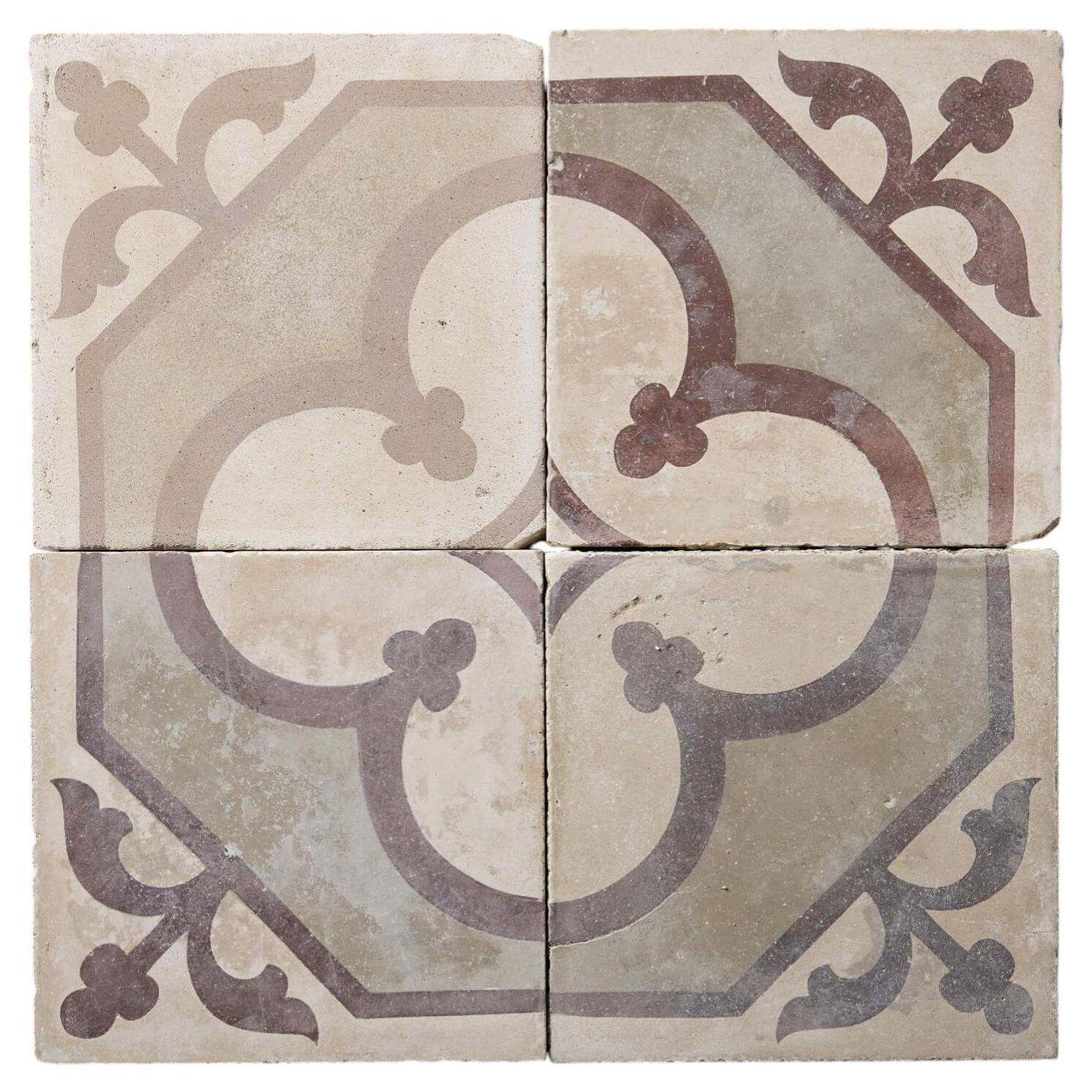 Reclaimed Patterned Encaustic Floor Tiles 3 m2 (32 sq ft)