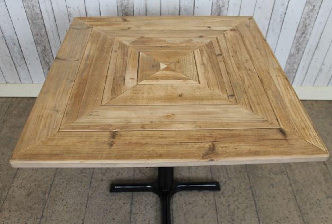 Reclaimed Pine Cafe Table, 20th Century For Sale 6