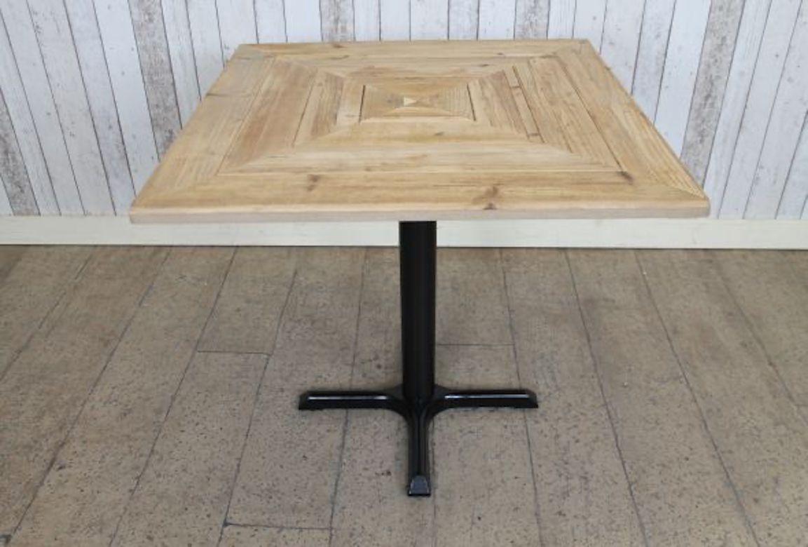 Reclaimed Pine Cafe Table, 20th Century For Sale 7