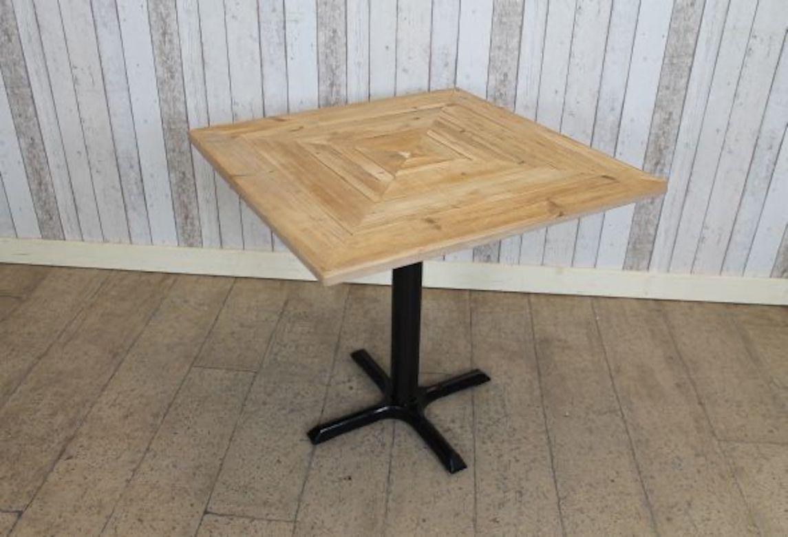 Reclaimed Pine Cafe Table, 20th Century For Sale 8