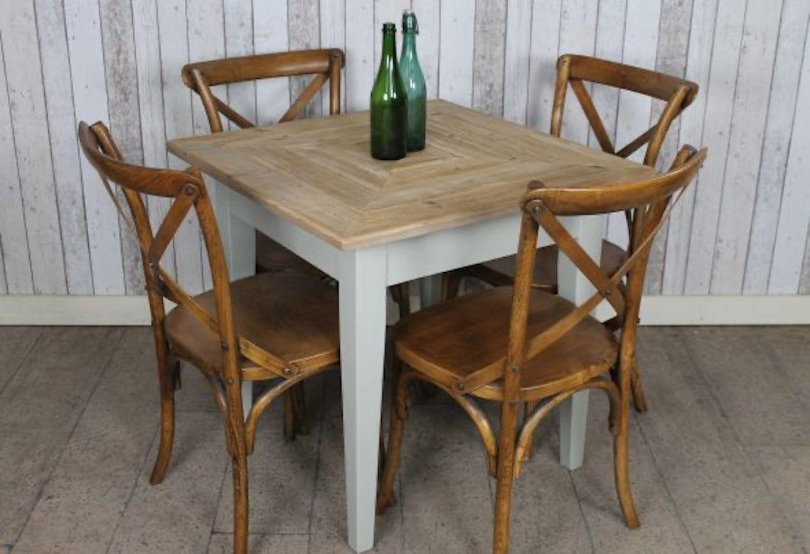 Wood Reclaimed Pine Cafe Table, 20th Century For Sale