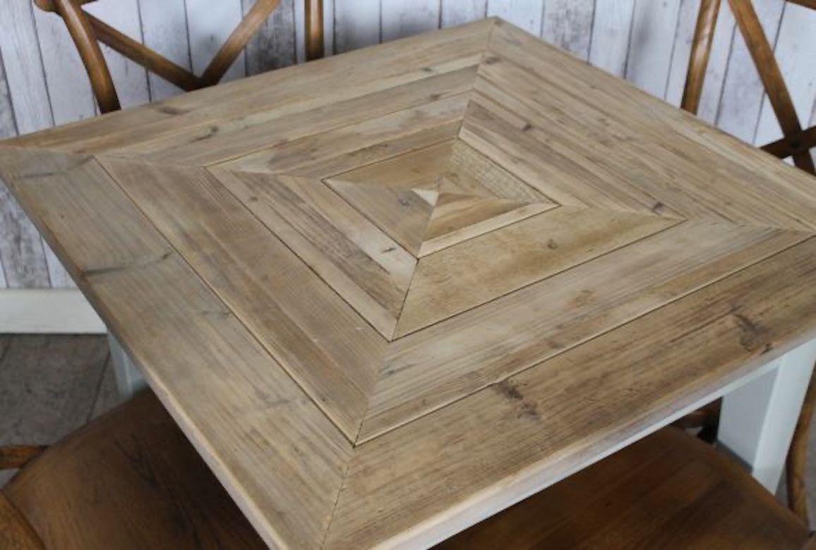 Reclaimed Pine Cafe Table, 20th Century For Sale 4
