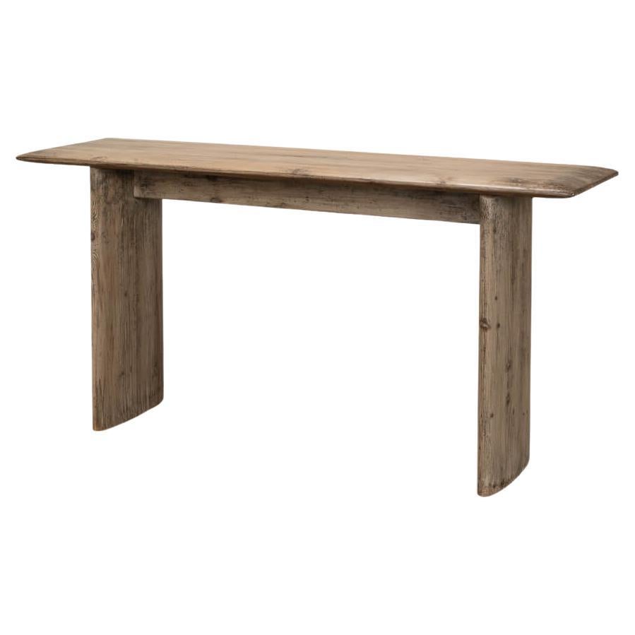 Reclaimed Pine Console Table For Sale