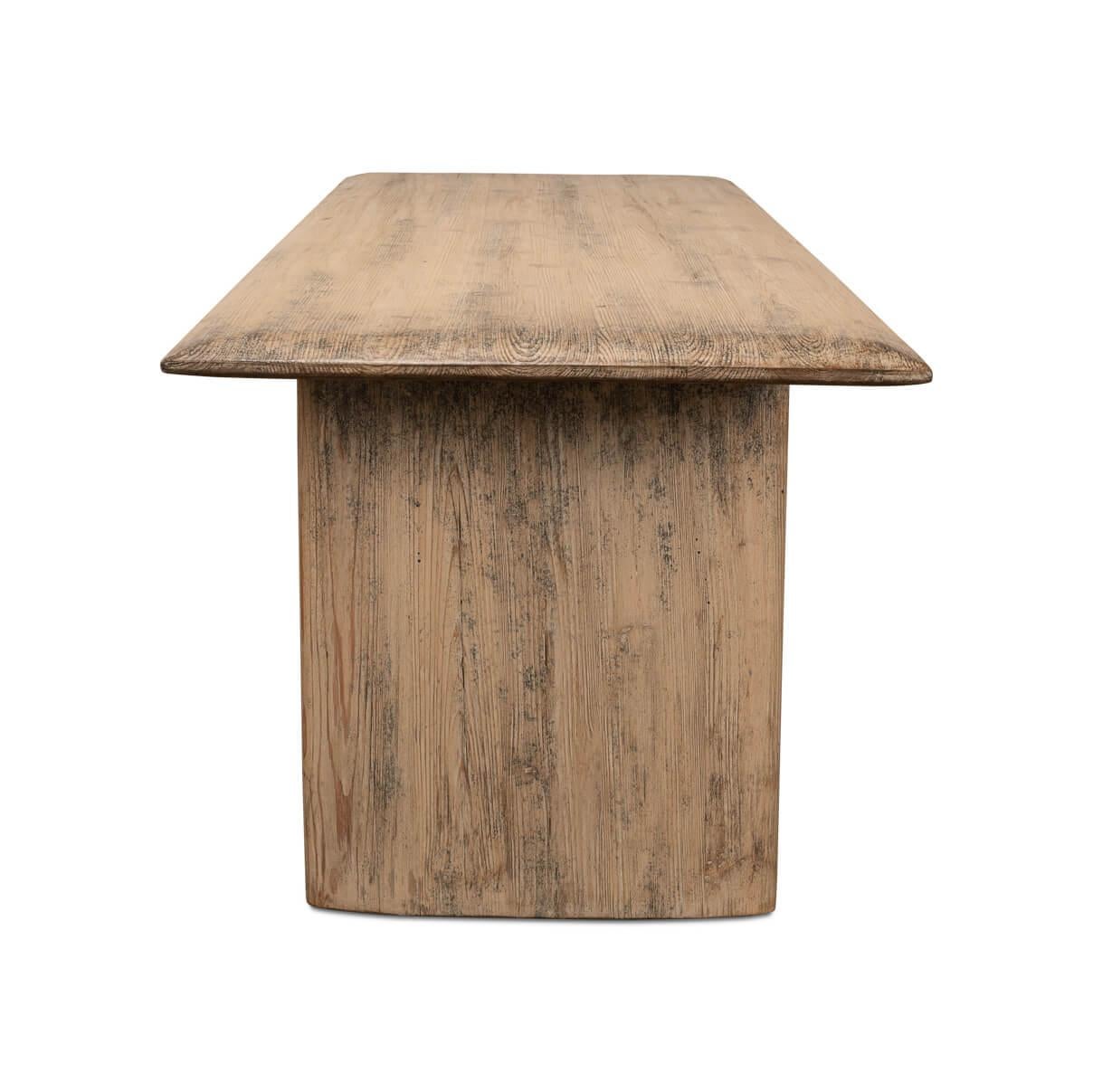 Contemporary Reclaimed Pine Dining Table For Sale