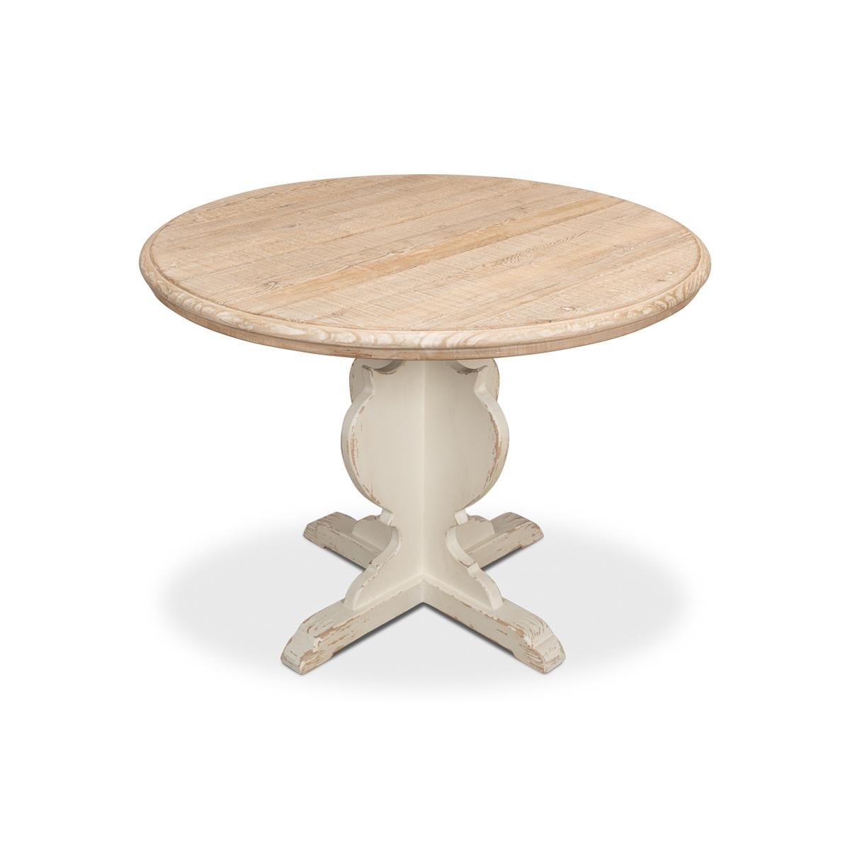 Contemporary Reclaimed Pine French Bistro Table For Sale