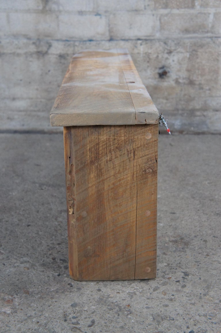 Reclaimed Pine Hanging Wall Cubby Hall Tree Shelf Railroad Spikes Aspen